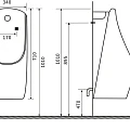 Писсуар SantiLine SL-6004MB черный матовый