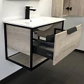 Тумба с раковиной Comforty Бонн 75 00-00001948CF дуб дымчатый