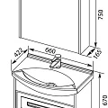 Мебель для ванной Aquanet Остин 65 дуб кантербери/белый