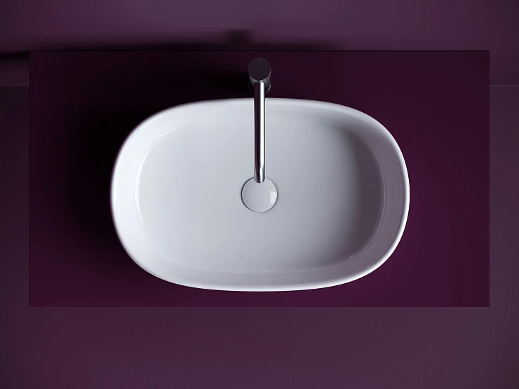 Раковина накладная Ceramica Nova Element CN6075 белая глянец