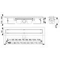Душевой лоток AlcaPlast APZ6 850 с опорами, хром