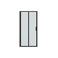 Душевая дверь в нишу Bravat Blackline 100x200см BD100.4121B профиль черный, стекло прозрачное