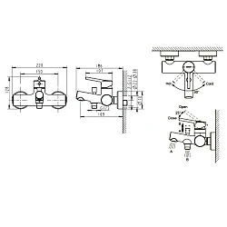 Смеситель для ванны с душем Bravat Palace F6172217CP-01-RUS хром