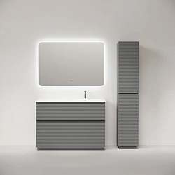 Тумба с раковиной Sancos Folk Floor 120 правая, напольная, Ergraut soft