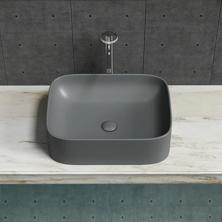 Раковина накладная Ceramica nova Element 505*380*150мм CN6052MDH антрацит матовая