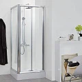Душевой уголок Bravat Drop 90x90см BS090.2120A профиль хром, стекло прозрачное