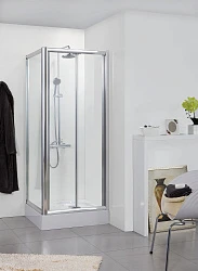 Душевой уголок Bravat Drop 90x90см BS090.2120A профиль хром, стекло прозрачное