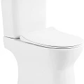 Унитаз-компакт BelBagno Steam BB130CPR с бачком BB130T и крышкой-сиденьем BB130SC белый глянец