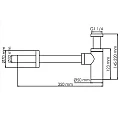 Сифон для раковины Wasserkraft Glan A171 черный глянец