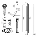 Душевая штанга Bravat Eco D152CP-1A-RUS хром