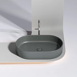 Раковина накладная Ceramica nova Element 600*380*122мм CN6048MDH темный антрацит матовая