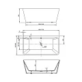 Акриловая ванна Vincea 170x85 VBT-404-1700 белая глянцевая