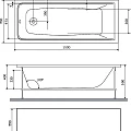 Экран AM.PM Gem 150х70 W90A-150-070W-P1 белый