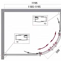 Душевой уголок BelBagno Uno 120x80см UNO-195-RH-2-120/80-C-Cr профиль хром, стекло прозрачное