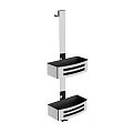 Полка Black&White SN-5564 2-ярусная, хром