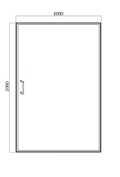 Душевая дверь в нишу Bravat Drop 100x200см BD100.4110A профиль хром, стекло прозрачное
