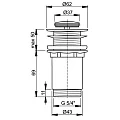 Донный клапан AlcaPlast A394 хром