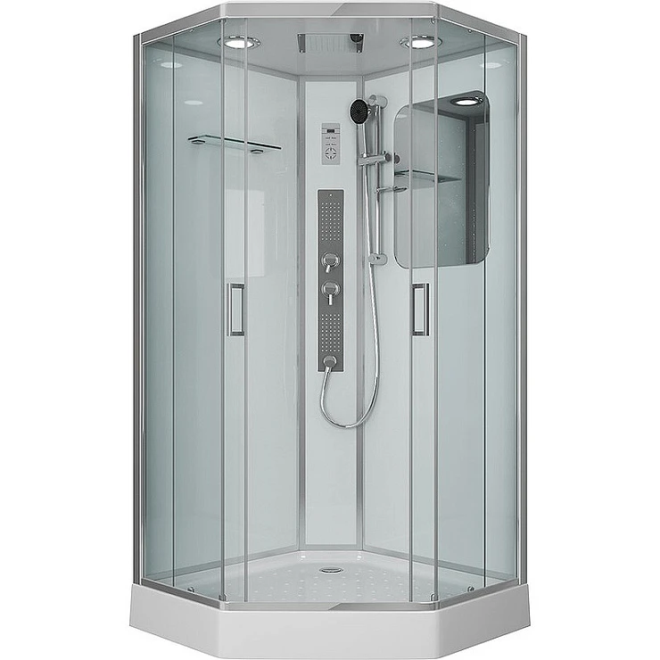 Душевая кабина Niagara Premium 100х100см NG-6002-01GD профиль хром