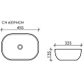 Раковина накладная Ceramica Nova Element 45 CN6009MDH антрацит матовый