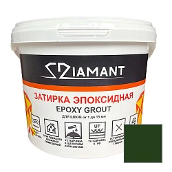 Эпоксидная затирка Diamant цвет 1117 зеленая, 1 кг
