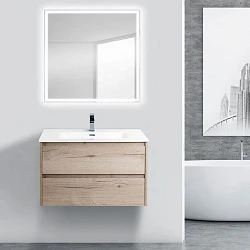 Тумба с раковиной BelBagno Kraft 80 белый дуб