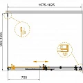 Душевой уголок Cezares Stylus-Soft 160x100см STYLUS-SOFT-AH-1-160/100-C-Cr хром, стекло прозрачное