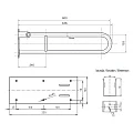 Поручень откидной Bemeta 301102072