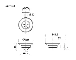 Мыльница Sancos Base SC9031GG вороненая сталь