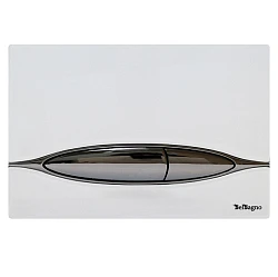Кнопка смыва BelBagno Artcraft BB-P46003 хром/белая глянцевая