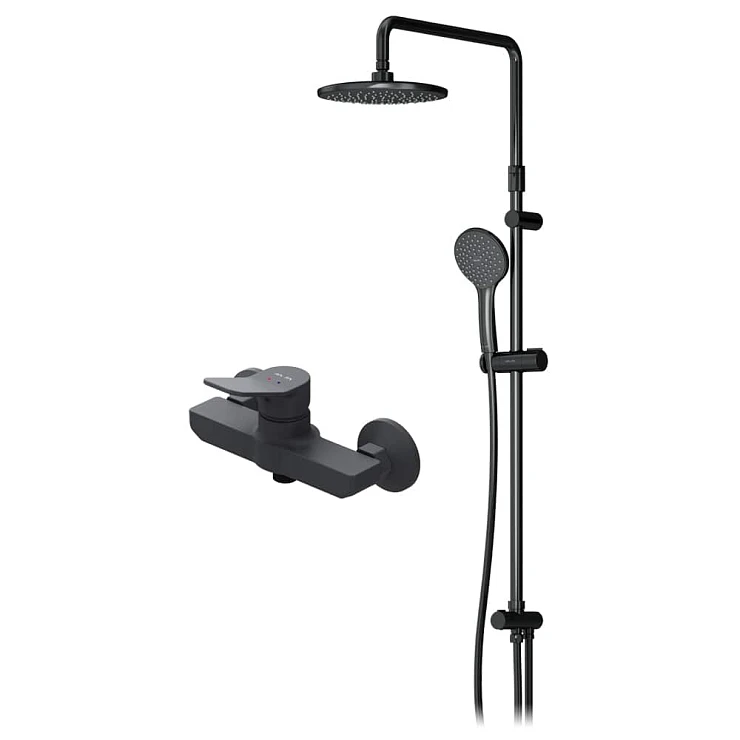Душевая стойка AM.PM X-Joy F42885A24 со смесителем, черный Душевая стойка AM.PM X-Joy F42885A24 со смесителем, черный