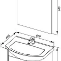 Мебель для ванной Aquanet Грейс 65 дуб сонома/белый 1 ящик