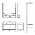 Зеркало Comforty Самара 76 кофе 00004134972CF с подсветкой, светлое дерево