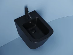 Биде подвесное Ceramica Nova Union CN4010MB черное матовое
