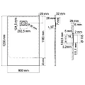 Душевой поддон Wasserkraft Elbe 120x90см 74T07 черный