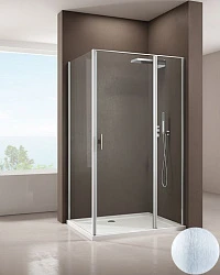 Душевой уголок Allen Brau Priority 100x100 3.31005.BA+3.31020.BA профиль серебро, стекло прозрачное