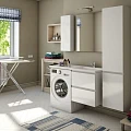 Тумба с раковиной Эстет Dallas Luxe 100 R ФР-00002307 белая глянцевая