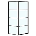 Душевой уголок Azario Richmond 90х90см AZ-NAG1221 900 BLACK профиль черный, стекло прозрачное