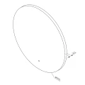 Зеркало AM.PM X-Joy 80 M85MOX40801S с подстветкой, ИК-сенсором, серебро
