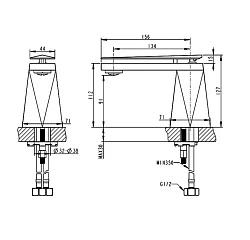 Смеситель для раковины Bravat DIAMOND F118102C-1-ENG хром