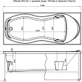 Акриловая ванна Aquanet Tessa 170x70 00242925 белая глянцевая