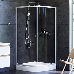 Душевой уголок AM.PM X-Joy 90x90см W88G-205-090MT64 профиль матовый хром, стекло прозрачное