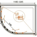 Душевой уголок Cezares Relax 120x90см RELAX-RH-2-120/90-C-Bi профиль белый, стекло прозрачное