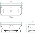 Акриловая ванна Vagnerplast Maggie 160x75 KRBV165MAG9X-64 белая глянцевая