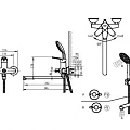 Смеситель для ванны с душем Bravat REAL F6121179CP-01 хром