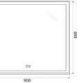Зеркало BelBagno 90 SPC-GRT-900-800-LED-TCH-WARM с подсветкой и подогревом
