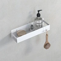 Полка Boheme Q 10965-NB с двумя крючками, никель браш