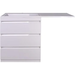 Тумба под раковину Style Line Даллас 140 СС-00002221 белый глянец