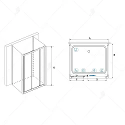 Душевой уголок RGW Classic CL-30 P 80x80см 04094088-011P профиль хром, стекло прозрачное