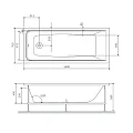 Акриловая ванна AM.PM Gem 160x70 W90A-160-070W-A белая глянцевая