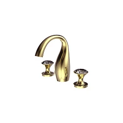 Смеситель на борт ванны Bravat Swan F24287G-ENG золото